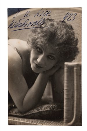 Alda Borelli - Fotografia con dedica e firma autografe, 1923