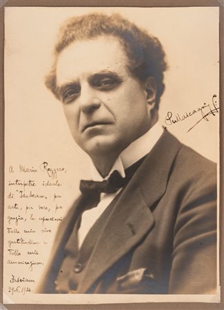 Pietro Mascagni - Foto con dedica, 1924