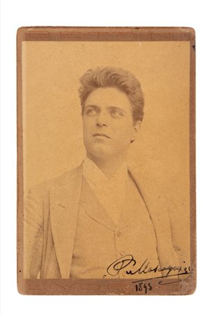 Pietro Mascagni - Foto con firma autografa, 1895