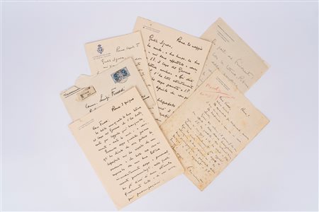 Alessandro Chiavolini - Carteggio costituito da cinque lettere autografe e firmate, 1927
