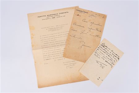 Roberto Farinacci - Minuta autografa, 1922