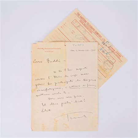 Augusto Turati - Lettera autografa, 1930