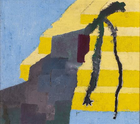 Lucio Battisti (Poggio Bustone 1943 - Milano 1998)  - Olio su tela intitolato "UNA", 1971