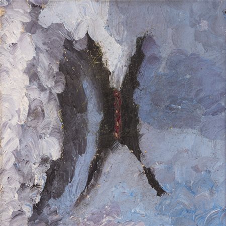 Lucio Battisti (Poggio Bustone 1943 - Milano 1998)  - Dipinto olio su tavolo dal titola "APPARENZA", 1970-1980