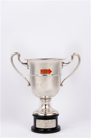 Giorgio Scarlatti (Roma 2 ottobre 1921 - Roma 26 luglio 1990)  - Trofeo MAZZOTTI per la XXIV ed ULTIMA edizione agonistica della MILLE MIGLIA di automobilismo, 1957