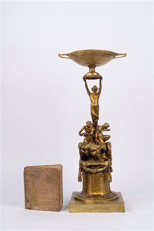 Magnifico trofeo in bronzo dorato per la gara automobilistica  COPPA D'ORO del 1906, 1906