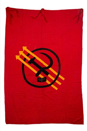 Rarissima bandiera/stendardo del PARTITO SOCIALISTA dei LAVORATORI ITALIANI PSLI del 1947, 1947