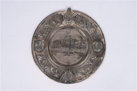 [Angelo Giuseppe Roncalli] Papa Giovanni XXIII - Papa PAOLO VI - Piatto commemorativo per il  CONCILIO ECUMENICO VATICANO SECUNDO , 1962