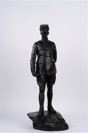 Ettore Ximenes - Emanuele Filiberto di Savoia Aosta (Palermo 1855 - Roma 1926, Genova 13 gennaio 1869 - Torino 4 luglio 1931)  - Eccezionale bronzo raffigurante Emanuele Filiberto il duca d'Aosta firmato Ximenes, 1918