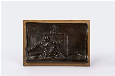 Mario Montemurro (Nisida (NA) 19 Dicembre 1888 - ?)  - Ventennio Fascista - Roma - bronzo, 1930s
