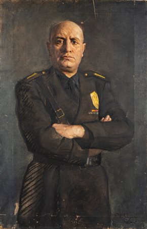 Benito Mussolini - Paolo Emilio Passaro (Vallo della Lucania 1878 - Napoli  1956)  - Mussolini, Benito (Predappio, 29 luglio 1883 – Giulino di Mezzegra, 28 aprile 1945), 1936