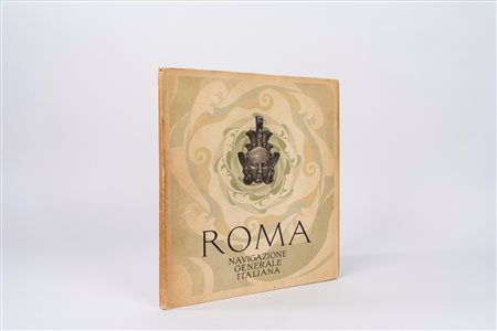 Rarissima brochure di rappresentanza della NAVIGAZIONE GENERALE ITALIANA per il transatlantico ROMA , 1926