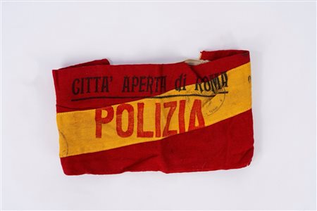 Città Aperta di Roma - Fascia da braccio della POLIZIA, 1943-1944
