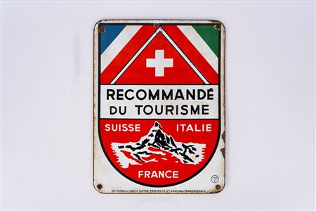 Insegna smaltata per ente turistico , 1960