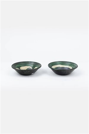 AGENORE FABBRI<BR>Barba (PT) 1911 - 1998 Savona<BR>Coppia di piatti
