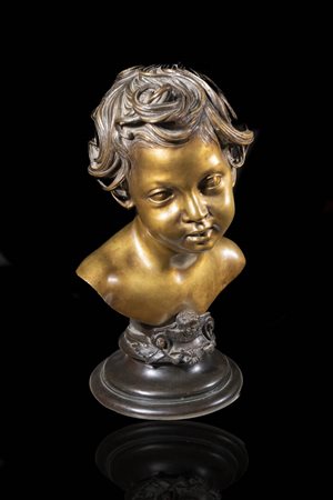 VINCENZO GEMITO<BR>Napoli 1852 - 1929<BR>"Testa di bambino"