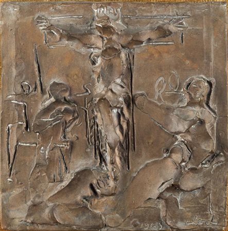 SANDRO CHERCHI<BR>Genova 1911 - 1998 Torino<BR>"Crocifissione" 1963