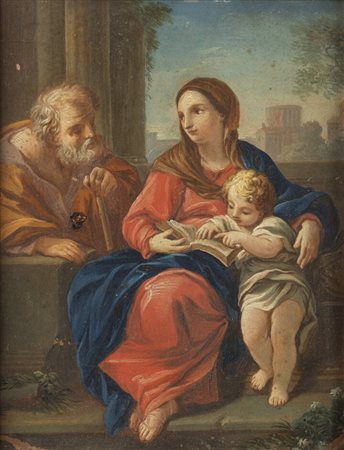PITTORE ANONIMO<BR>"Sacra Famiglia" XVIII secolo