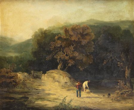 GEORGE MORLAND<BR>Londra (Regno Unito) 1763-1804 Brighton (Regno Unito)<BR>"Bagnanti"