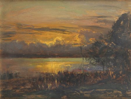 VITTORIO CAVALLERI<BR>Torino 1860 - 1938<BR>"Paesaggio"