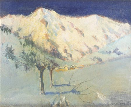 METELLO MERLO<BR>Milano 1886 - 1964 Torino<BR>"Paesaggio montano"