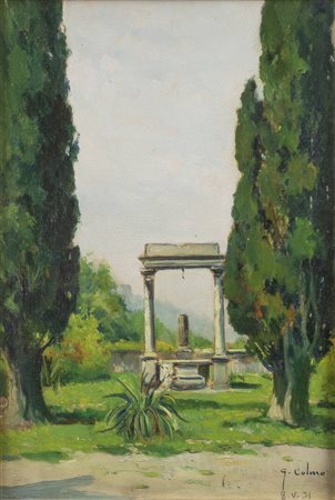GIOVANNI COLMO<BR>Torino 1867 - 1947<BR>"Paesaggio" 8-V-1931