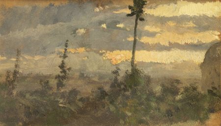 MICHETTI FRANCESCO PAOLO (attribuito)<BR>Tocco da Casauria (PE) 1851 - 1929 Francavilla al Mare (CH)<BR>"Paesaggio"