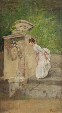 ERNESTO DOMENICO FELICE POCHINTESTA<BR>Stradella (PV) 1840-1892 Torino<BR>"Donna"