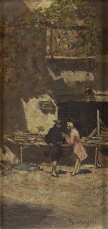 RODOLFO MORGARI<BR>Torino 1827 - 1909<BR>"Ricordo da Favretto"