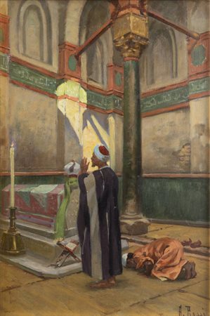 ALBERTO ROSSI<BR>Torino 1858 - 1936<BR>"La Priére"