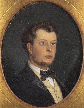 GIOVANNI BATTISTA QUADRONE<BR>Mondovì (CN) 1844 - 1898 Torino<BR>"Ritratto maschile"