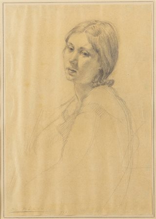 ORESTE PIZIO<BR>Torino 1879 - 1938<BR>"Figura femminile" 1921
