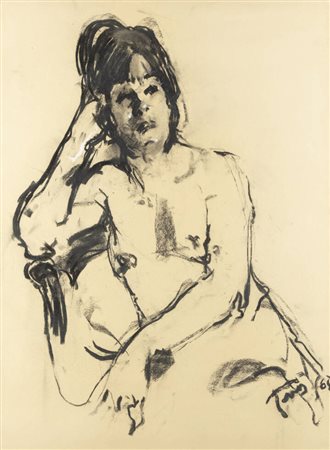DARIO TREVES<BR>Torino 1907 - 1978<BR>"Nudo femminile" 1968