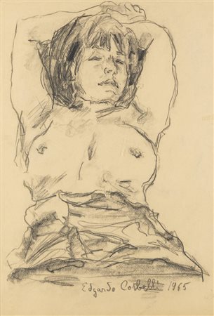 EDGARDO CORBELLI<BR>Torino 1918 - 1989<BR>"Nudo di donna" 1965
