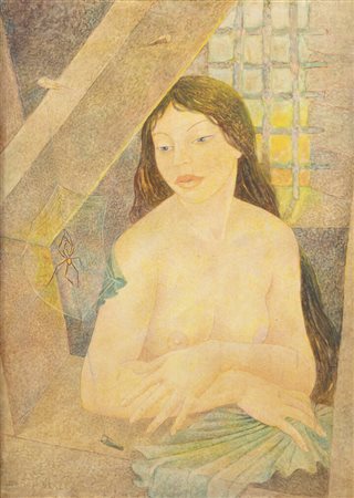 GEMMA VERCELLI<BR>Torino 1916 - 1995 Montecarlo (Monaco)<BR>"Ritratto di donna"