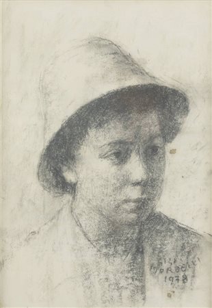 GIGI MORBELLI<BR>Orsara Bormida (AL) 1900 - 1980 Torino<BR>"Ritratto di ragazzo" 1978
