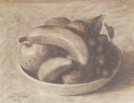 GIGI MORBELLI<BR>Orsara Bormida (AL) 1900 - 1980 Torino<BR>"Ciotola con frutta", 1974