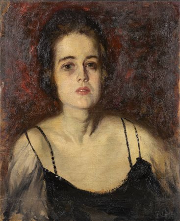 FILIPPO OMEGNA<BR>Torino 1881 - 1948 Montaldo (CN)<BR>"Ritratto femminile"