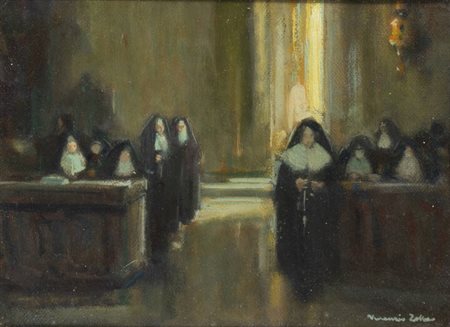 VENANZIO ZOLLA<BR>Colchester (Regno Unito) 1880 - 1961 Torino<BR>"Il rosario"