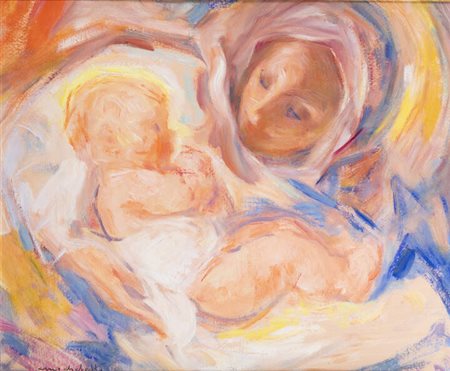 MARIO MICHELETTI<BR>Balzola Monferrato (AL) 1892 - 1975 Torino<BR>"Madonna" 1973
