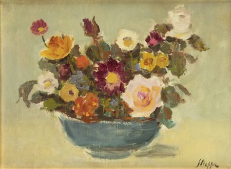 LEONARDO STROPPA<BR>Torino 1900 - 1991<BR>"Vaso di fiori"