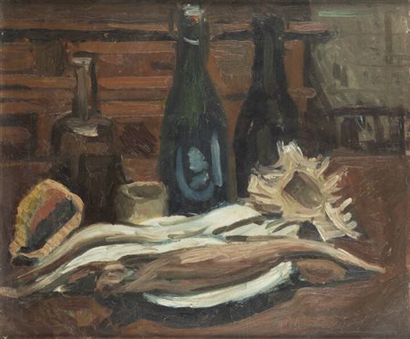ALBINO GALVANO<BR>Torino 1907 - 1990<BR>"Pesci e conchiglie", 1932
