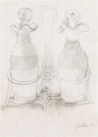 FRANCO GENTILINI<BR>Faenza (RA) 1909  - 1981 Roma<BR>"Le ampolline"  o "L'oliera" 1973