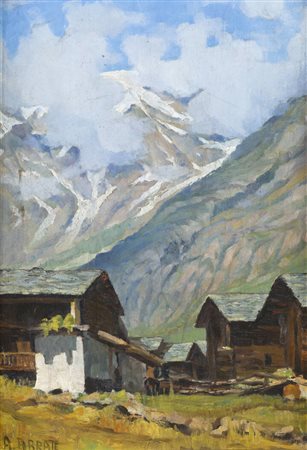 ANGELO ABRATE<BR>Torino 1900 - 1985 Sallanches (Alta Savoia)<BR>"Paesaggio di montagna" maggio 1925