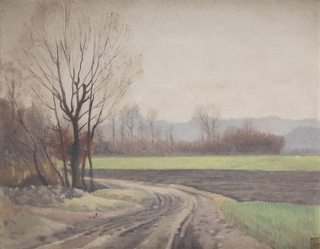 ADOLFO ROLLA<BR>Buenos Aires (Argentina) 1899 - 1967 Torino<BR>"Campagna alla Saffarona" (Lucento)