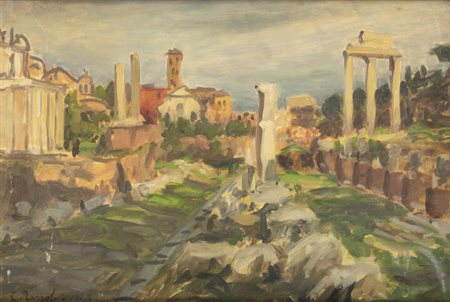 CARLO TERZOLO<BR>Incisa Scapaccino (AT) 1904 - 1975 Torino<BR>"Fori imperiali", 1943