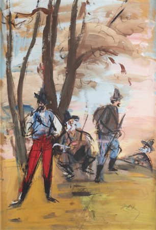 LUIGI SPAZZAPAN<BR>Gradisca d'Isonzo (GO) 1889 - 1958 Torino<BR>"Vigile riposo"