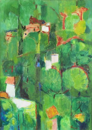 ENRICO PAULUCCI<BR>Genova 1901 - 1999 Torino<BR>"Collina ligure"