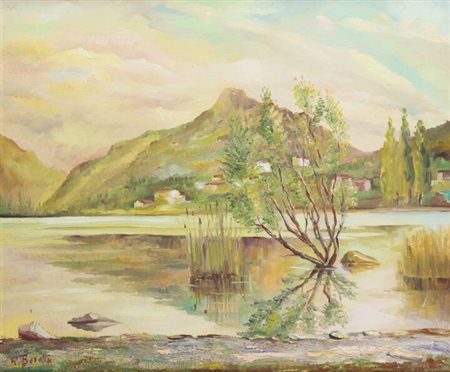 RENATO BERETTA<BR>Milano 1924-2008 Cassago Brianza (LC)<BR>"Veduta sul lago"