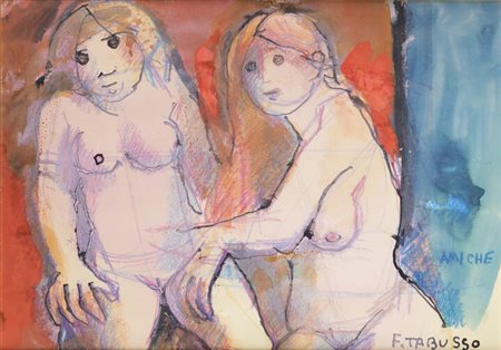FRANCESCO TABUSSO<BR>Sesto San Giovanni (MI) 1930 - 2012 Torino<BR>"Amiche"